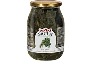 Saclà, Sottoli, Friarielli, Ideali per Antipasti, Pizze e Focacce e per Arricchire i Tuoi Piatti, Vaso Vetro, 1000g, Confezione da 4 Pezzi