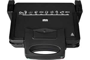 SILVA SCHNEIDER Silva Homeline KG 2410 Kontaktgriller – 1700W, Antihaftbeschichtete Grillplatten, Grillfläche 20,3 x 30,3 cm, 2 Thermostatregler, Schwarz