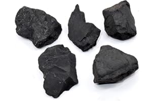 HQRP Lot de 5 pierres de nettoyage de l'eau minérale naturelle de Shungite noire 140 g de Russie