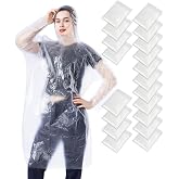 SmileLucky 50/100 Pieces Disposable Raincoats for Adults, Waterproof Ponchos with Hood, Rain Capes for Women and Men, Ideal f