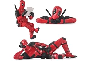 Fokroin 3 Stück Auto Dekoration Charm Anhänger，Lustige Anime Deadpool Auto Hängen Ornament,Klassische Anime Charaktereautodekoration,Deadpool Mini Figuren Dekoration，für Automobil- und Bürodekoration