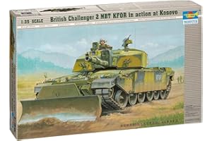 Trumpeter -Modellino Carro Armato British Challenger 2 MBT KFOR in Azione a Kosovo (TRU00345)