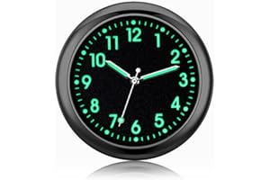 Onsolo Car Clock for Dashboard Small Digital Clock Mini Luminescent Quartz Clock Battery Operated Stick on Clock for Car Decoration and Travel Accessories Gifts for Men, Black