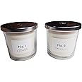 Set of 2 Hotel Collection 2 Wick Candles - 1 x Aldi No.1 Lime, Basil & Mandarin + 1 x No. 3 Pomegranate