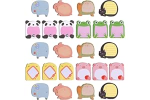 VEGCOO Páginas Sticky Notes, 24 piezas (660 hojas) Notas Adhesivas de Animales, Mini Bloc de Notas Sticky Notes para Recordatorios de Oficina, Letreros Escolares, Regalos Cumpleaños para Niños
