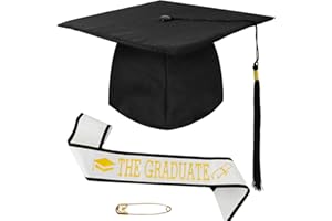 KEELYY Kapelusz doktora, uniseks, regulowany kapelusz absolwentów, na zakończenie szkoły, na studia, uniwersytet, na uczelnię, maturę - 4 kolory