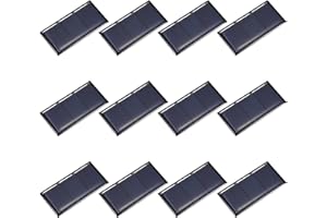 sourcing map 12PCS 1.5V 0.24W 0.16A Mini Solar Panels for Solar Power, Small Solar Photovoltaic Cells Charge DIY Electric Toy Materials Solar System Kits, 2.36" x 1.18"