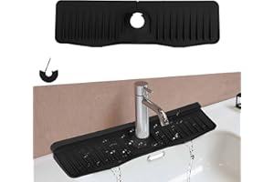 GUITTLY Silikon Wasserhahn Matte Küche, Silikon Abtropfmatte Wasserhahn, Wasserhahn Spüle Spritzschutz, Silikon Spüle Matte für Küchenbadezimmer, Tropfschutz Splash Arbeitsplatte