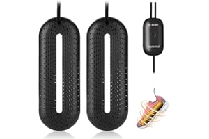 Joytential Electric Shoe Dryer, Boots Dryer with Controller, Heated Shoe Warmer 3/6/9 Hours Auto Off Timer Silent Drying for Shoes, Gloves, Socks (Standard UK Plug)
