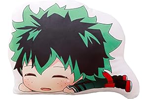 Puruuige My Hero Academia Oreillers en peluche double face imprimés en 3D Personnages Izuku Midoriya Coussin doux rembourré Anime Cartoon MHA