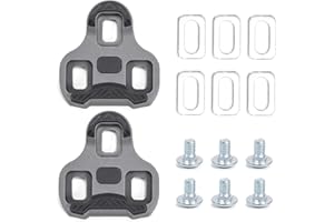 ZOUWEL Kompatibel mit Look Keo Cleats Bike Pedale 3-Loch Grip Blade 2 Max Carbon Classic Cleats, Fahrradschuh Board kompatibel, 4.5° MTB Pedal Straße Anti-Rutsch Fahrrad Zubehör Set