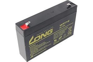 ACCUCELL Kung long wp7–6 Batterie au plomb 6 V 7 Ah, Faston 6,3 mm