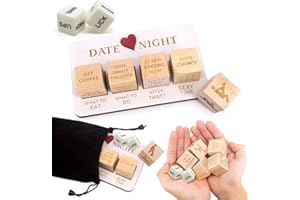 AYNKH Würfel für Paare, Valentinstag, Datum, Nacht, lustige Date-Nacht-Ideen, Paar-Spiele-Set, lustiges Geschenk zum Valentinstag, Jahrestag, Geburtstag, mit schwarzer Tasche