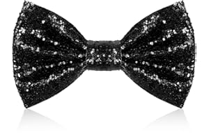 Heyu-Lotus Pajarita con purpurina y lentejuelas brillantes y hebilla de correa ajustable, pajarita preatada brillante para hombres, despedida de soltero, baile, despedida de soltera, fiesta, carnaval,