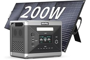 SUPERPLAY SolarPlay Estacion de energia portatil 2400W, 2160Wh Generador solar portatil Batería LiFePO4 Generador electrico,para Camping,Autocaravana,RV,Viajes,Emergencia por Fallo de (2400W+200W)