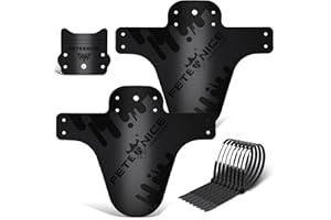 FETESNICE 2 Piezas de Fibra de Carbono Textura MTB Bicicleta Guardabarros Delantero Trasero DH Ciclismo 24/26/27,5/29 Mountain Bike Guardabarros