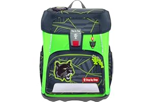 Step by Step Neon Pull-Over für Cloud Schulranzen, grün, Reflektorüberzug mit Leuchteffekt für mehr Sichtbarkeit, einfache Anbringung