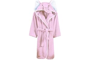 ELY PARKER Albornoz de Baño Niños y Niñas, Tela de Toalla de Algodón Turco, con Capucha, Animal, Súper Suave, Absorbente, Cómodo, Grueso