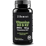 Vitamina D3 K2 - Vitamin D 2000 UI + 150 µg Vitamine K - 200 softgels (7 Mesi) - D3+K2 per Ossa, Denti, Muscoli, Articolazion