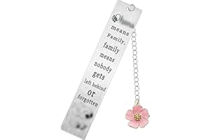 GHLOYZA Best Friend Bookmarks for Women Means Family, Family Means Nobody gets Left Behind Or Forgotten Gifts for Best Friend Sister Daughter Birthday Christmas Gifts for Family