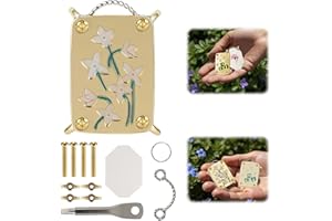 YELKOEYN Mikro Blumenpresse Set - Mini Blumenpresse Kinder, Pflanzenpresse, Metallpressen für Pflanzen, Kunst und Handwerk, DIY gepresste Pflanzenkonservierungs Set für Kinder Erwachsene (Bluet)