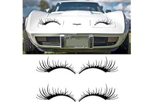 anneratteryer 4 Paia Ciglia Adesive Per Fari Auto, Per Ciglia Autoadesivi Impermeabili Decalcomanie Per Auto Luce Adesivo Per Paraurti Ciglia Rimovibili, Adesivo Per Paraurti Modificato 250x110mm