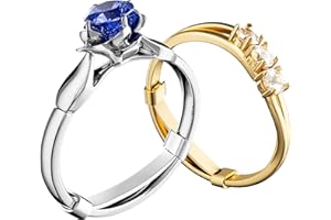 ELETIUO Paquete de 12 protectores de anillo de metal dorado y plateado, juego de ajustadores de tamaño de anillo invisible para anillos sueltos, protector de anillo, medidor de anillo, apto para hombres y