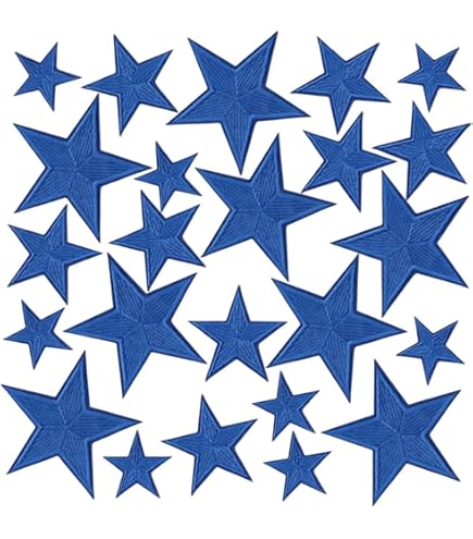 Qiilu Patchs étoiles Strass 20 Pièces Strass étoile Patchs Exquis Beau Fer Sur Patchs Coudre Sur