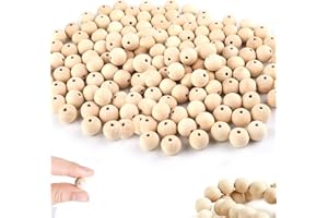MXJFYY Redondas Bolas Cuentas de Madera, Natural redondas de Madera con Agujero Grande, Para la Fabricación de Manualidades de Decoraciones, Para el hogar, Joyas de Bricolaje (10mm, 500pcs)