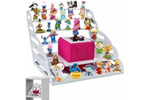 ZHSHX Shelf for Tonie, Magnetic Shelf for Toniebox and Tonie Characters Storage 30-50pcs, Metal Display Tonie Storage for Girls and Boys to Play and Collect, White