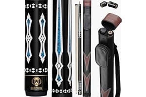 Serpion - Pool Cue Stick 100% Canadian Maple Wood. Professional Billiard Pool Cue Stick with Hard Case and Joint Protectors