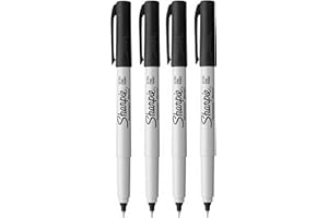 Sharpie Ultra Fine Point Permanent Marker Pens - Black Ink - Pack of 4