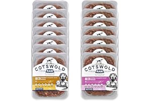 Cotswold RAW Raw Dog Food, Active 80/20 Mince, Adult Dog Food, BARF Premium British Meat Raw for All Dogs, Frozen Meal, Chicken and Turkey Mince - 7kg