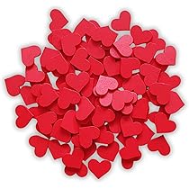 100 Cuori Di Legno Rossi Per Decorazione - 2x2cm, Per Matrimoni, DIY E Artigianato - Foto 6