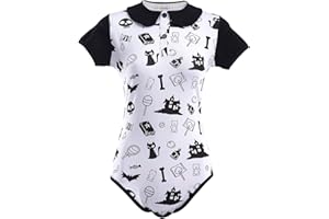 LittleForBig body bébé pour les adultes amoureux des couches (ABDL) barboteuse avec une ouverture à l’entrejambe comme pyjama-Halloween