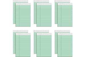 TOPS Prism Plus 100% recyclé Legal Pad, 12,7 x 20,3 cm, perforé, Vert, étroit Rule, 50 feuilles par bloc, 12 blocs par lot (63090)