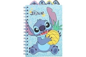 Grupo Erik - Carnet de Notes A5 Disney Stitch avec Intercalaires, 160 Pages Pointillées | Notebook, Bullet Journal, Carnet Spirale