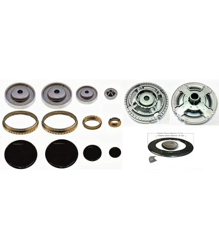 Lofra Kit 4 Corone Spartifiamma In Ottone Per Piani Cottura 4 Fuochi - Copertura Smaltata Nera Lucida (KIT47001) - Made In Italy