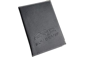 JOLIS PAPIERS Porta documentos de coche para seguro, licencia de conducir, tarjeta de circulación SUV Driver, Negro