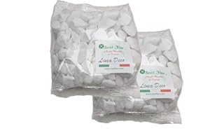 Seat Flor ciottolo bianco brillante naturale, pietra bianchissima per vasi, pietra bianco lucido (15-25 mm.) 2 kg.