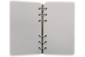 TIPOME Ricarica ricambio 200 fogli bianchi 10x17cm per agenda 6 anelli formato A6 personal