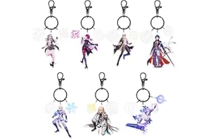 UTIEHD Honkai star rail zestaw breloków do kluczy, akrylowe Honkai star rail rysunek breloki uroczy design anime towar brelok