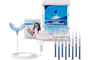 Furein Smile - Kit professionale per lo sbiancamento dei denti a 32 LED, senza perossido, 8 ricariche di gel sbiancante per denti, rimozione macchie dei denti, denti più bianchi in soli 30 minuti