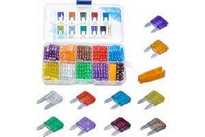 AHL 145 pièces mini voiture fusible moto fusible voiture lot mini fusibles auto 3A 5A 7.5A 10A 15A 20A 25A 30A 35A 40A Avec 1 extracteur de fusibles