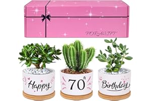 FORAGIFT 70th Birthday Gifts for Women - Beautiful Keepsake 70th Birthday Gifts for Her - Our Pretty Pots are Perfect 70 Year Old Birthday Gifts for Women Friends(Plants Not Included!)