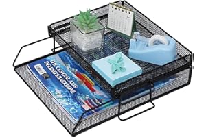TSDRBWO Vassoio per lettere a 1 livello, vassoio per documenti per scrivania da ufficio, vassoio organizer da scrivania, vassoio per documenti per carta, organizer per scrivania A4, porta documenti per casa,
