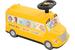 M.V. SPORTS Kids CoComelon Ride-On with Sing-Along Feature | Officially Licensed with JJ & Friends | Robust Design, Puncture-Proof Wheels, Anti-Tip Feature | Seat Storage, Comfortable & Engaging Toy | Ages 2+
