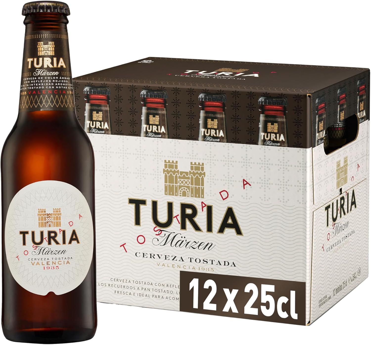 Turia Marzen Cerveza Tostada - Caja de 12 Botellas 25cl