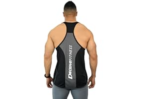 DECISIVE FITNESS Slim Fit Gym Stringer Vest for Men Breathable and Quick Dry Sportswear Bodybuilding Premium Tank Top for Workout Weight Lifting Running Muscle Athletic Top Plain