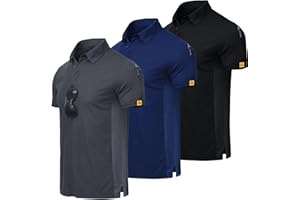 Csqtongan Men's Short Sleeve Polo Shirts Breathable Golf Polo Shirt Men's Sports Polo Shirt T-Shirt for Outdoor Activities